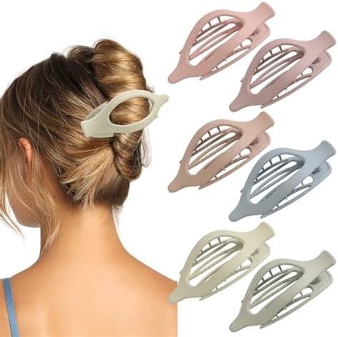 6pcs French Concord Claw Hair Clips 472 Inch Macron Color Clips For Thick Or Thin