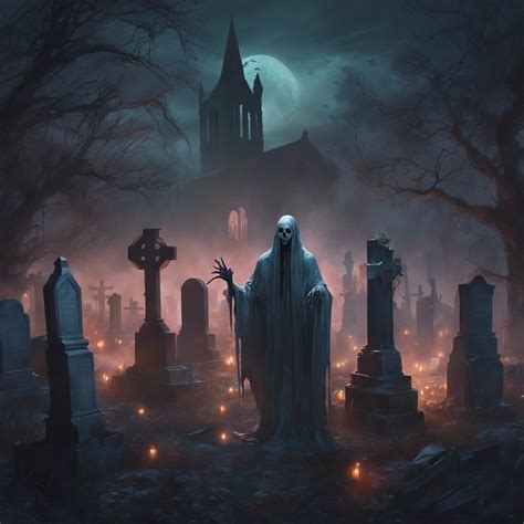 Ghouls skulking through creepy cemetery at | Fanart