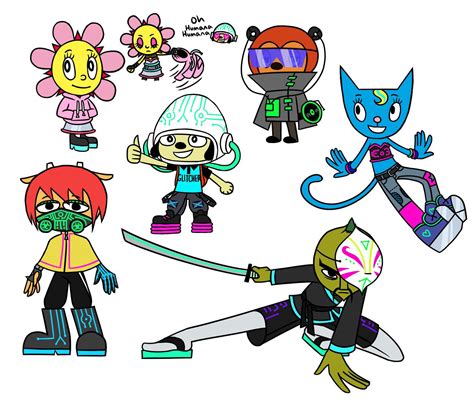 I drew some parappa characters in a cyberpunk style! It was so fun to design them and I’ll ...