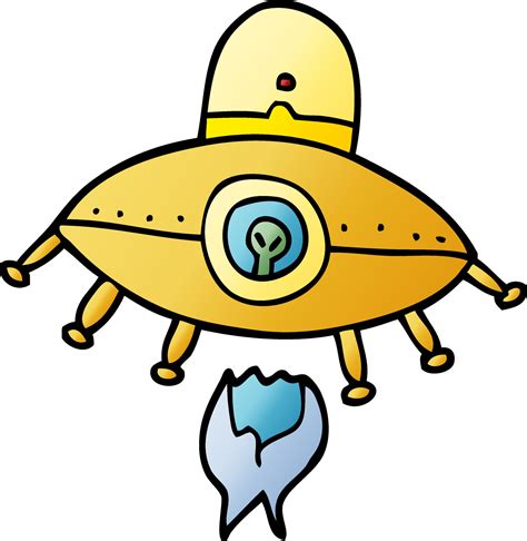 cartoon doodle alien spaceship 12197635 Vector Art at Vecteezy