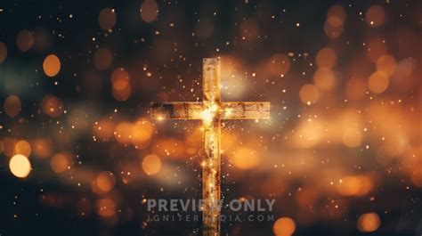 Cross With Light And Warm Bokeh In The Background. - Stock Photos ...