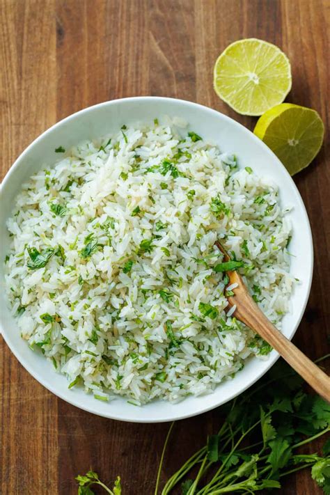 cilantro lime rice recipe video natashaskitchencom