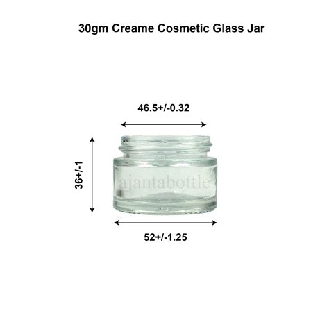 30 GM CREAM COSMETIC GLASS JAR Ajanta Bottle Pvt Ltd