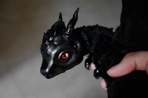 Dragon Dragon Plush Puppet Plush Dolls Baby Black Dragons Toys Fluffy ...