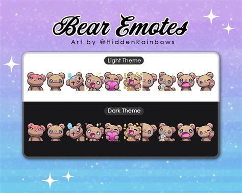 Brown Bear Twitch Emotes Emote Set Streaming Youtube Facebook