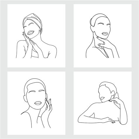 Beautiful Woman Line Art Wall Erotique Beautiful PNG And Vector With