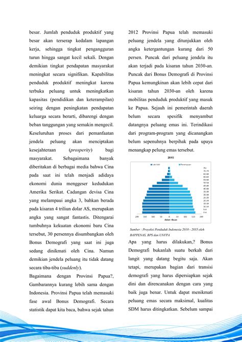 Bonus Demografi Peluang Atau Ancaman PDF