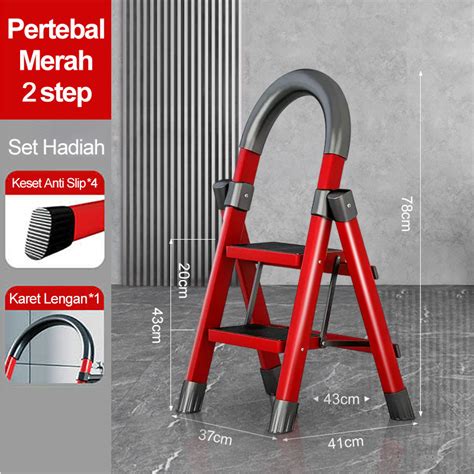 Jual Tangga Rumah Lipat Tangga Besi Step Household Steel Ladder