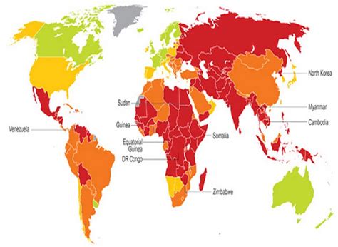 ¿cuáles Son Los Diez Paí­ses Más Corruptos Del Mundo