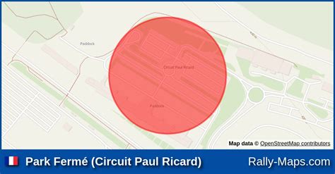 Karte Park Fermé Circuit Paul Ricard Tour Auto 2023 RallyeKarte de