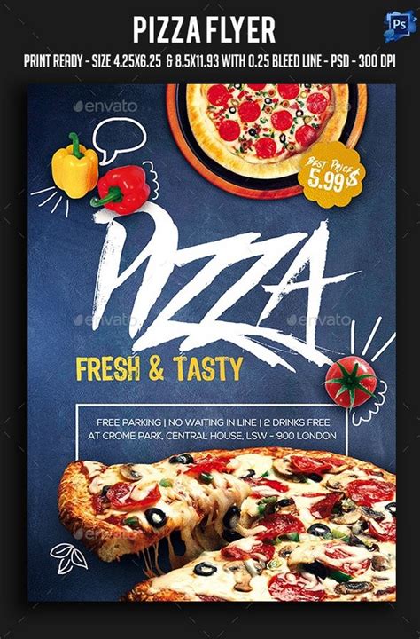 Amazing Pizza Flyer Templates Templatefor