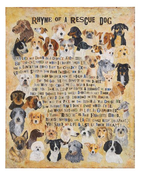 Rescue Dog Print Art Poem | Etsy