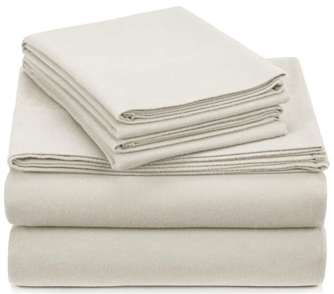 Pinzon Signature Cotton Heavyweight Velvet Flannel Sheet Set - Queen ...