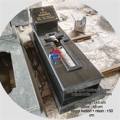 Jual Granit Hitam Kijingan Makam Kristen Batu Alam Asli Granit