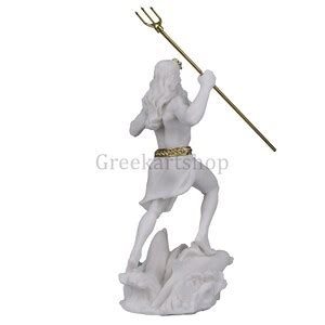 Poseidon Greek God Of The Sea Neptune Statue Sculpture Figurine