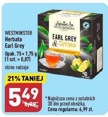 Promocja Herbata Cytrynowa Westminster Earl Grey W Aldi