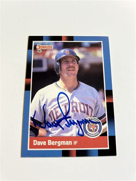 Dave Bergman Signed 1988 Donruss Detroit Tigers Card 373 Ebay