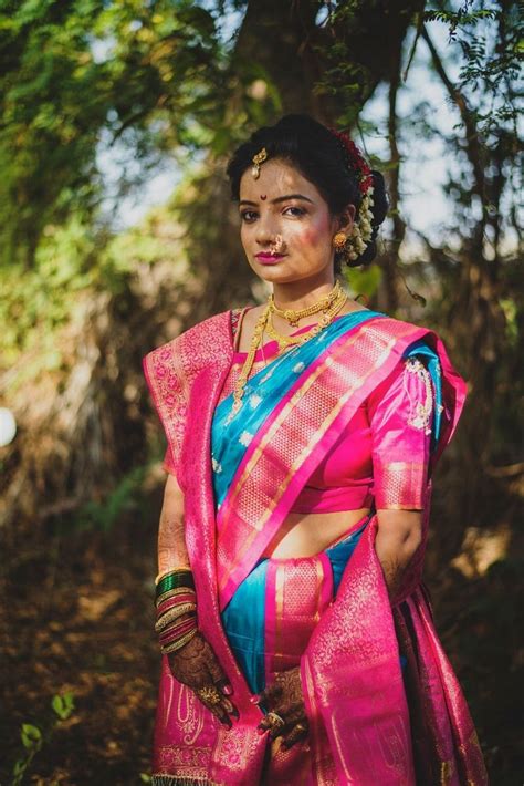 Bridal Portraits Album Nauvari Saree Wedding Saree Blouse Designs