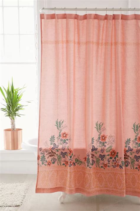 Beachy Floral Shower Curtain Urban Outfitters