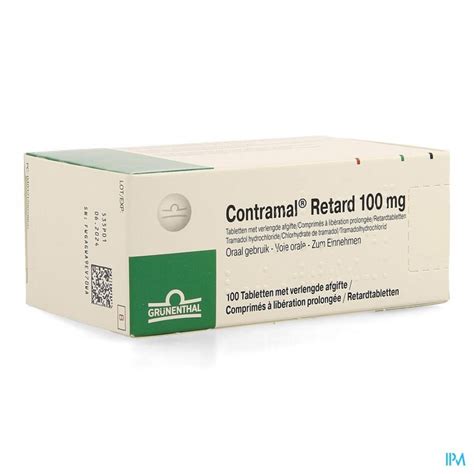 CONTRAMAL RETARD 100MG VERL AFGIFTE COMP 100 Apotheek Thiels