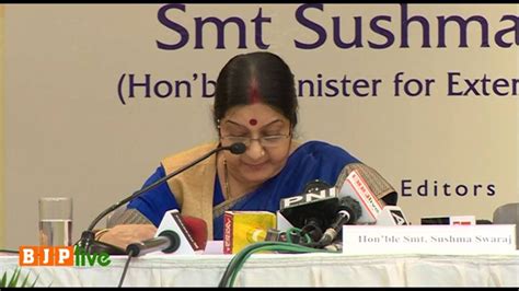 Eam Sushma Swaraj At Book Launch Of The Modi Doctrine New Paradigm In