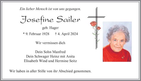 Traueranzeigen von Josefine Sailer Allgäuer Zeitung