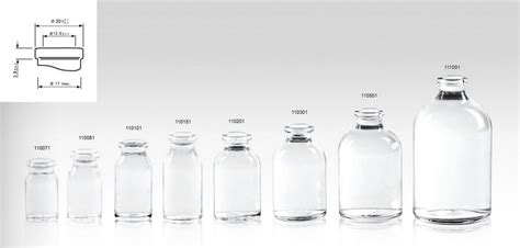 7ml To 100ml Clear Moulded Injection Vials Bottle For Antibiotics Ring