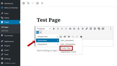 private tags  reverse private tags wordpress membership plugin