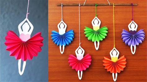 Simple Paper Doll Wall Hanging Decoration - DIY Easy wall decoration ideas | Hanging decorations ...