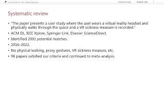 Sicknificant Steps A Systematic Review And Meta Analysis Of Vr