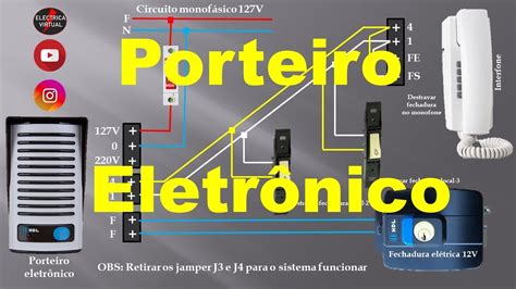 Esquema de ligação Porteiro eletrônico YouTube