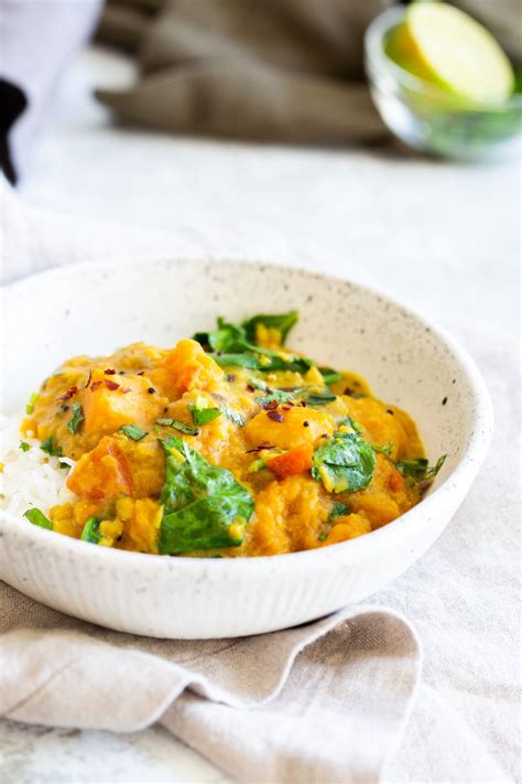 Instant Pot Red Lentil Butternut Squash Curry Stovetop Option Vegan Richa