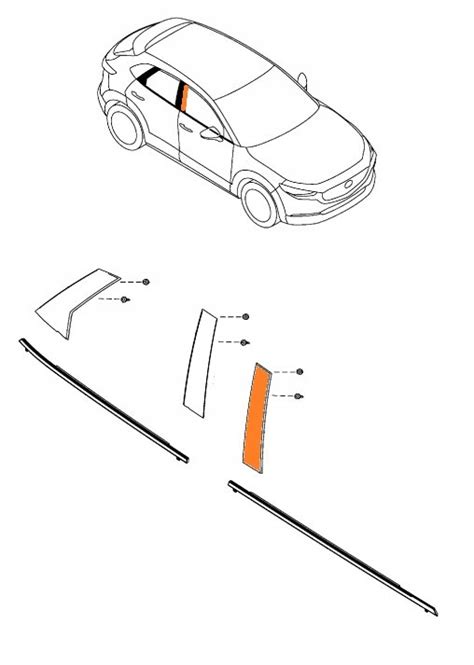 Listwa Pionowa Słupka Drzwi Przód Prawy Cx 30 MAZDA Motoryzacja EMPIK