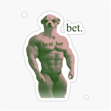 "bet." Sticker for Sale by joeybombastic | Redbubble