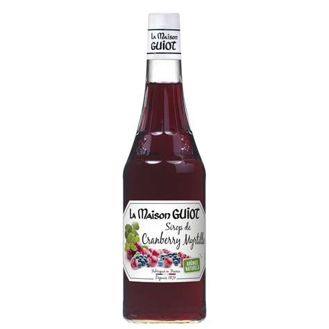 Sirop Cranberry Myrtille La Maison Guiot La Bouteille De Cl Prix