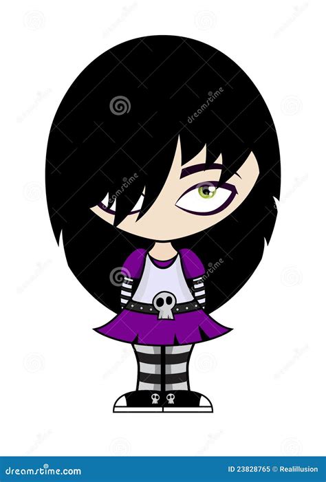 Cartoon Emo Girl Royalty Free Stock Photo Image 23828765