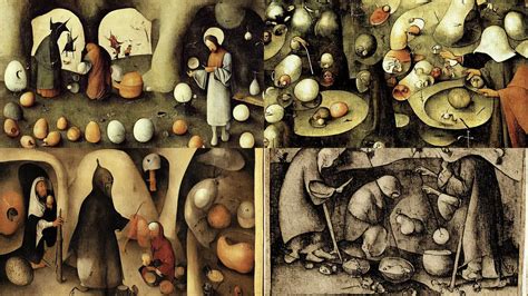 Wizard Examining Eggs Hieronymus Bosch Stable Diffusion Openart