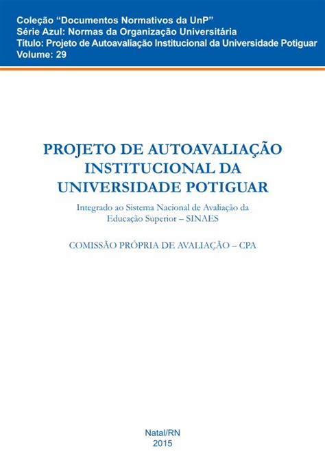 PDF PROJETO DE AUTOAVALIAÇÃO INSTITUCIONAL DA PDF