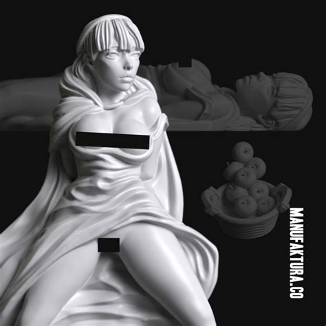 3D Printable Sub Series 08b Naked Bound Female Prisoner Slave By