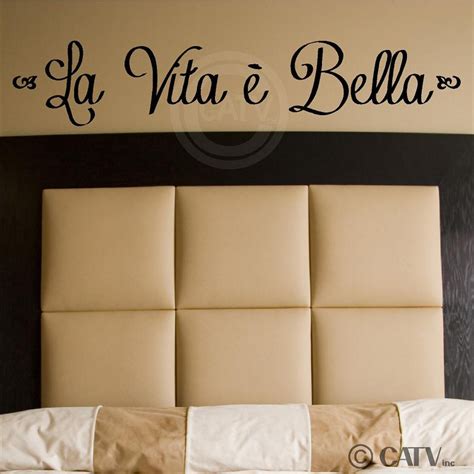 La Vita E Bella Life Is Beautiful Vinyl Lettering Wall Decal Etsy