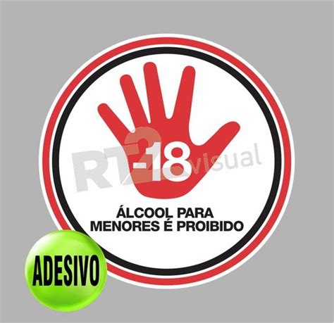 Adesivo Álcool para Menores é Proib Elo7 Produtos Especiais