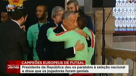 O Presidente Da Rep Blica Recebeu Os Campe Es Europeus De Futsal