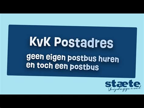 Vestigingsadres Kvk Huren Kvk Postadres Al Vanaf €2475