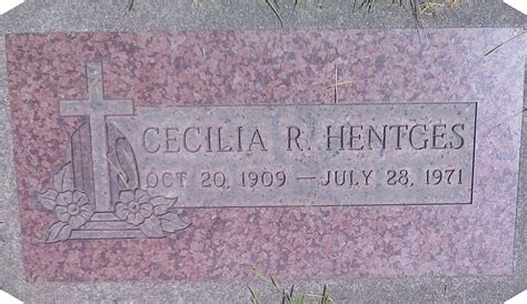 Cecilia Rose Klement Hentges 1909 1971 Find A Grave Memorial