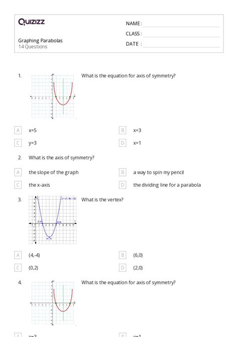 50+ graphing parabolas worksheets on Quizizz | Free & Printable ...