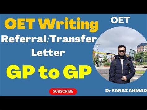 GP To GP Referral Transfer Letter OET Writing For Doctors Nurses GP