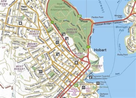 Hobart and Region City Map - Hema