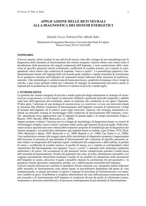 PDF APPLICAZIONE DELLE RETI NEURALI ALLA DIAGNOSTICA La Gestione