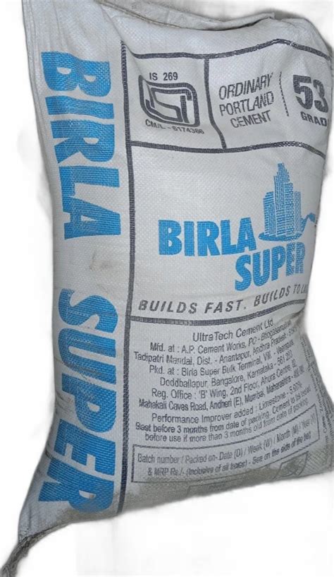 Birla Super Grade Cement At Rs Bag Mp Birla Cement In