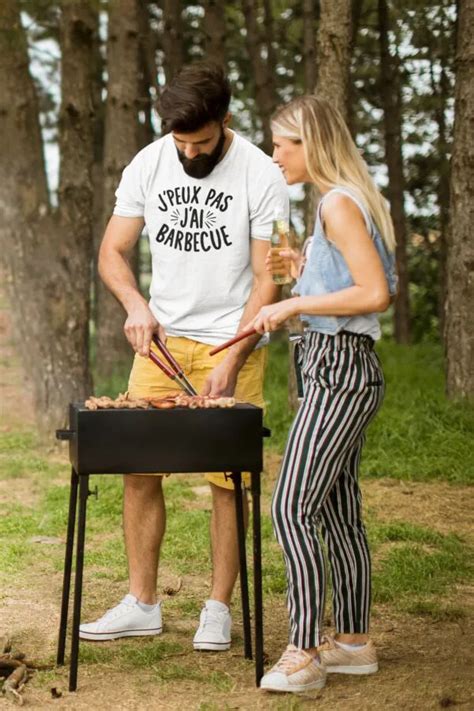 T Shirt J Peux Pas J Ai Barbecue Pour Homme La French Touch